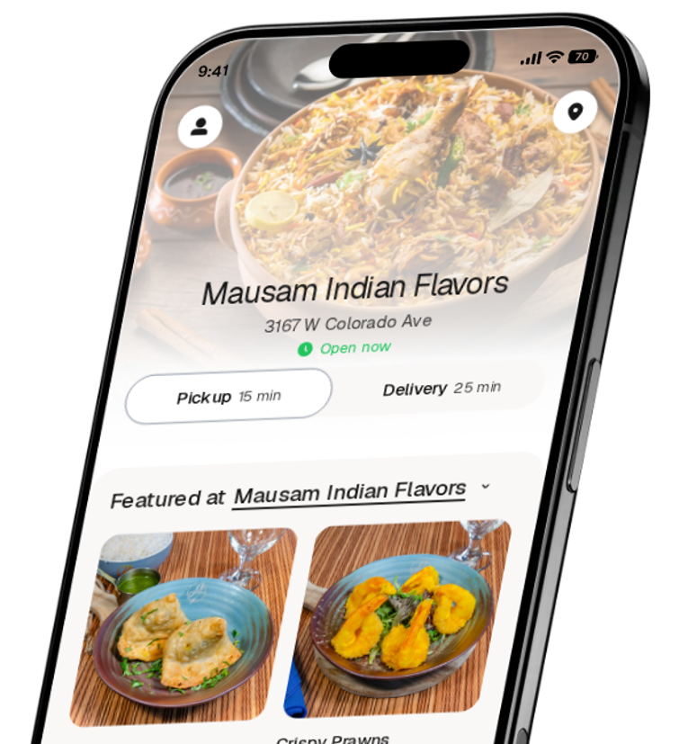 Mausam Indian Flavors app preview